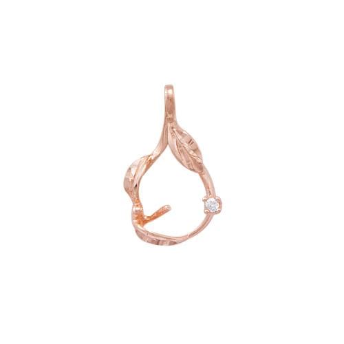 Pick A Pearl Maile Pendant in Rose Gold with Diamonds - Maui Divers Jewelry