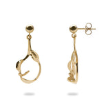 Maile Leaves Earring Mountings in 14K Yellow Gold-[SKU]
