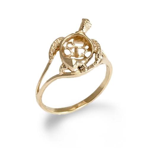 Pick A Pearl Honu (Schildkröte) Ring in Gold – 14 mm