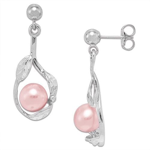 Pick a Pearl Earring in 14K White Gold with Pink Pearl - Maui divers Jewelry