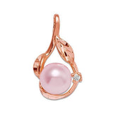 Maile Pick A Pearl Pendant with Diamonds in 14K Rose Gold with Pink Pearl - Maui Divers Jewelry
