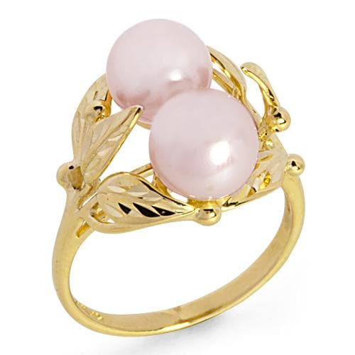 Maile Pick a Pearl Ring in 14K Yellow Gold with Pink Pearl - Maui Divers Jewelry