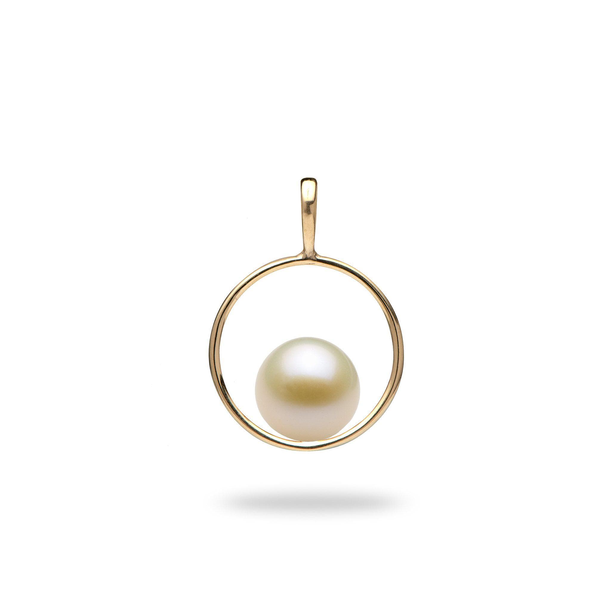 Pick-a-Pearl Circle of Life Pendant in Gold with White Pearl - Maui DIvers Jewelry