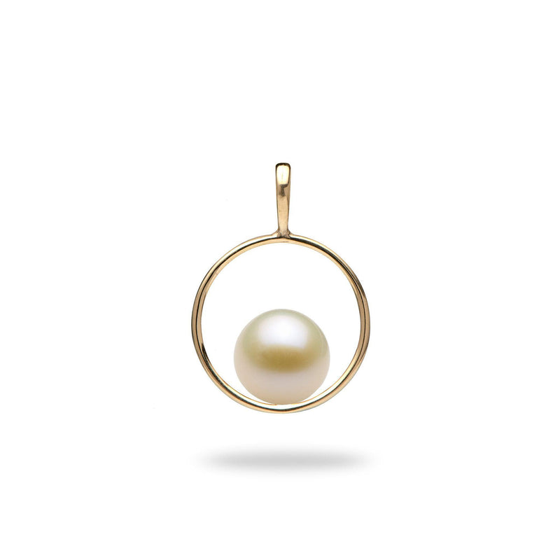 Pick-a-Pearl Circle of Life Pendant in Gold with White Pearl - Maui DIvers Jewelry