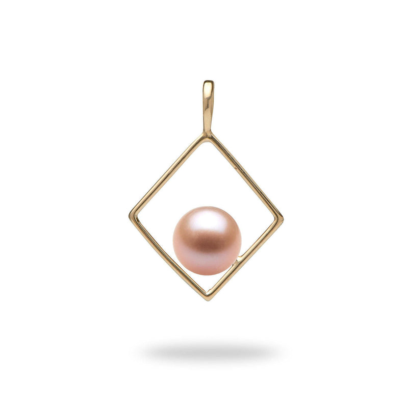 Pick-a-Pearl Diamond Pendant in Gold with Pink Pearl - Maui Divers Jewelry