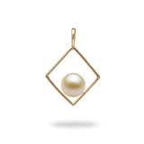 Pick-a-Pearl Diamond Pendant in Gold with White Pearl - Maui Divers Jewelry