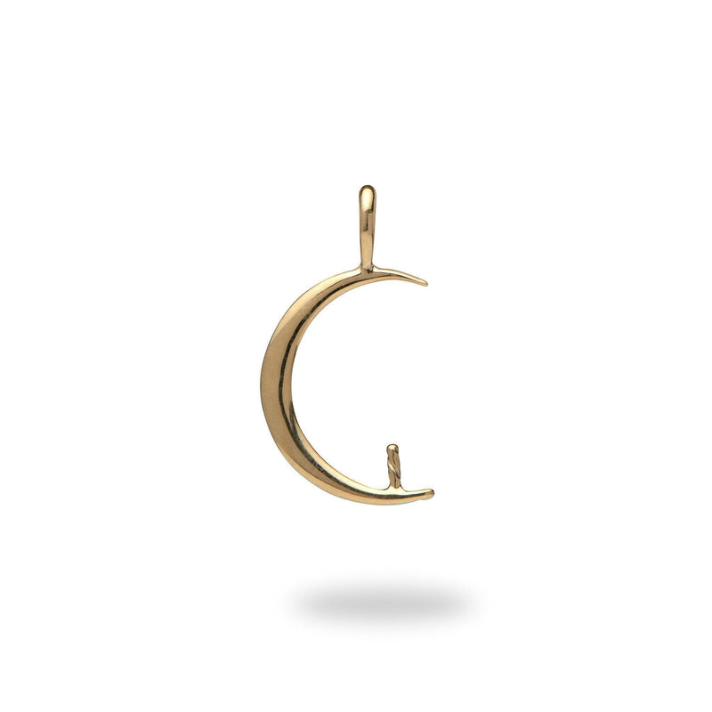 Pick-a-Pearl Crescent Moon Pendant in Gold - Maui Divers Jewelry
