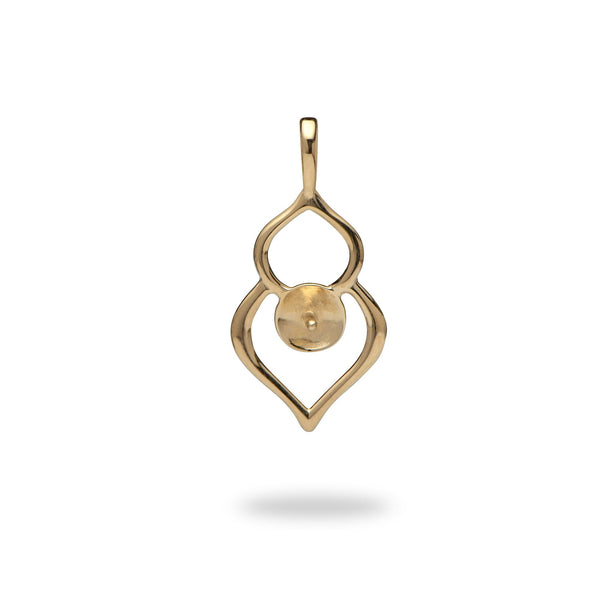 Pick A Pearl Double Heart Pendant in Gold