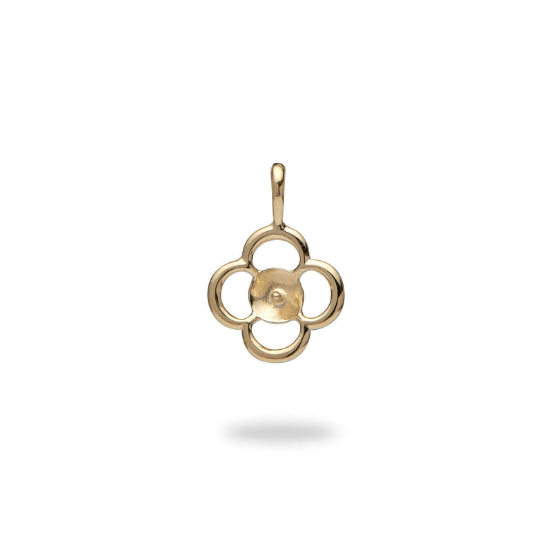Pick-a-Pearl 4 Leaf Clover Pendant in Gold - Maui Divers Jewelry