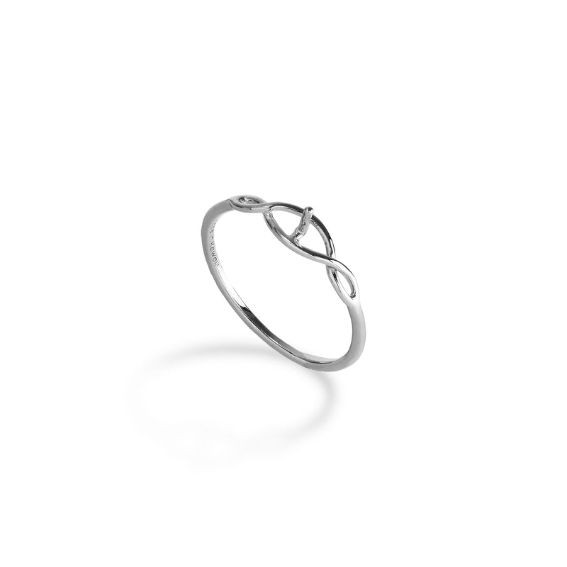 Pick A Pearl Infinity Ring in White Gold - Maui Divers Jewelry