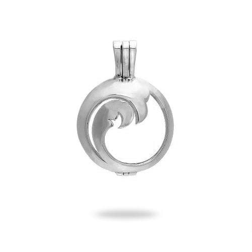 Pick-a-Pearl Nalu Cage Pendant in Sterling Silver - 15mm-Maui Divers Jewelry