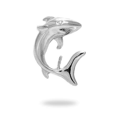 Choisissez un pendentif de requin perlé en argent sterling