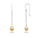 Pick-a-Pearl Maile Earrings in Sterling Silver with Peach Pearl - Maui Divers Jewelry