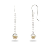Pick-a-Pearl Maile Earrings in Sterling Silver with White Pearl - Maui DIvers Jewelry