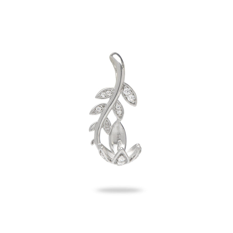 Pua Pendant Mounting in Sterling Silver - 22.5mm - Maui Divers Jewelry