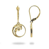 Nalu Earrings in Gold - 28mm-Maui Divers Jewelry