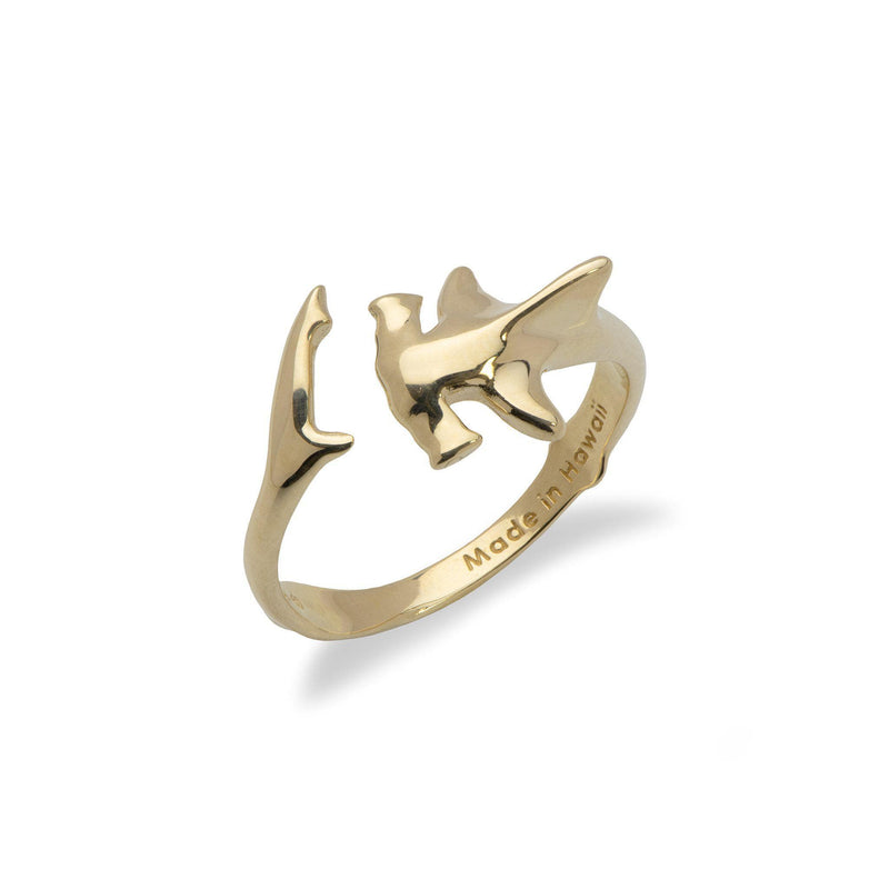 Hammerhead Shark Ring in Gold-Maui Divers Jewelry