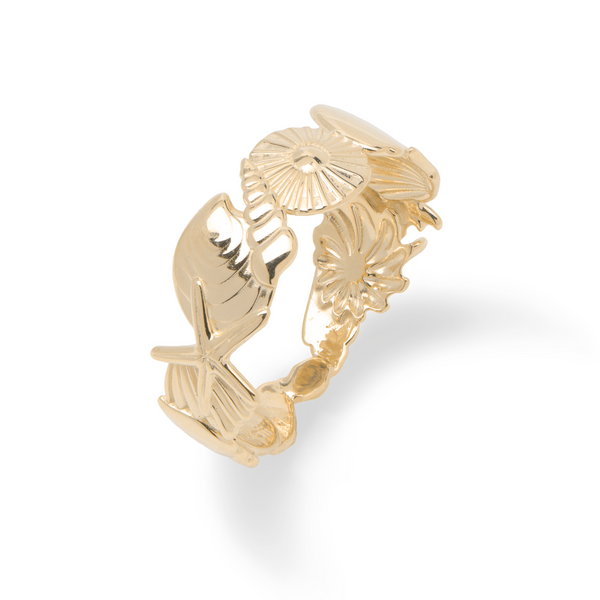 Seashells Ring in Gold - Maui Divers Jewelry