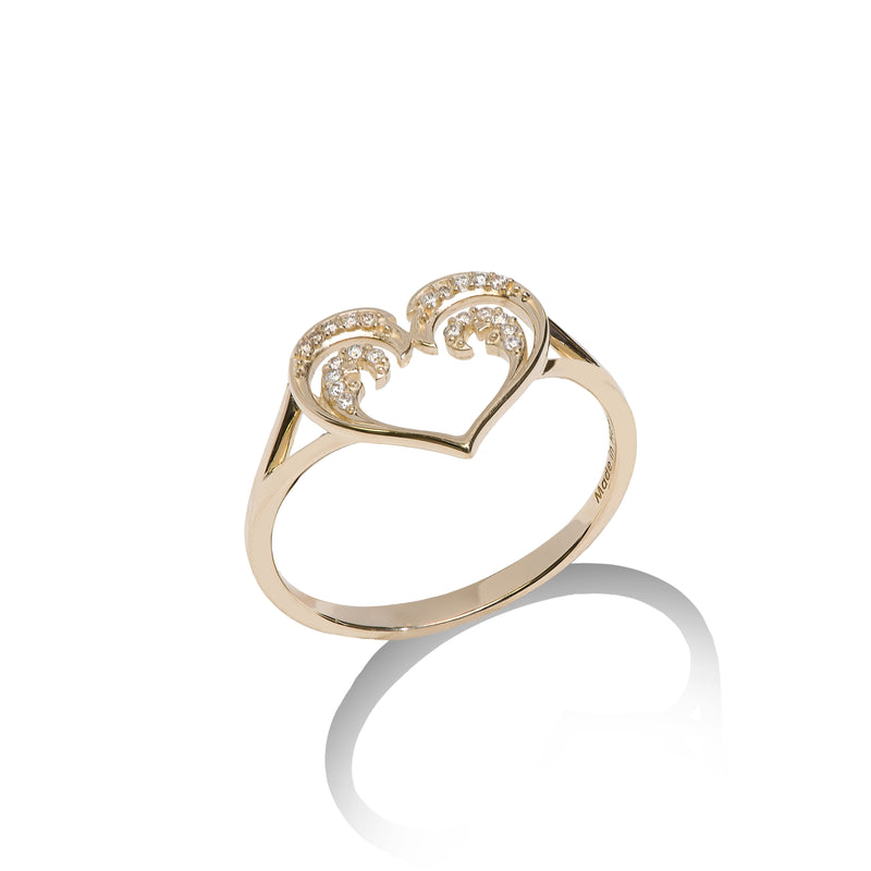 Diamond Heart Ring Sterling Silver & 10K Rose Gold | Kay