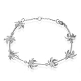 Adjustable Paradise Palms - Palm TreeBracelet in White Gold with Diamonds - Maui Divers Jewelry