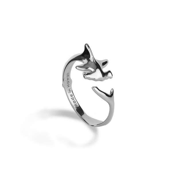 Hammerhead Shark Ring in White Gold - Maui Divers Jewelry