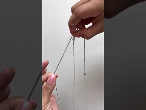 Video of a woman showing how to adjust a 1.5mm Margarita Chain in Sterling Silver - Maui Divers Jewelry