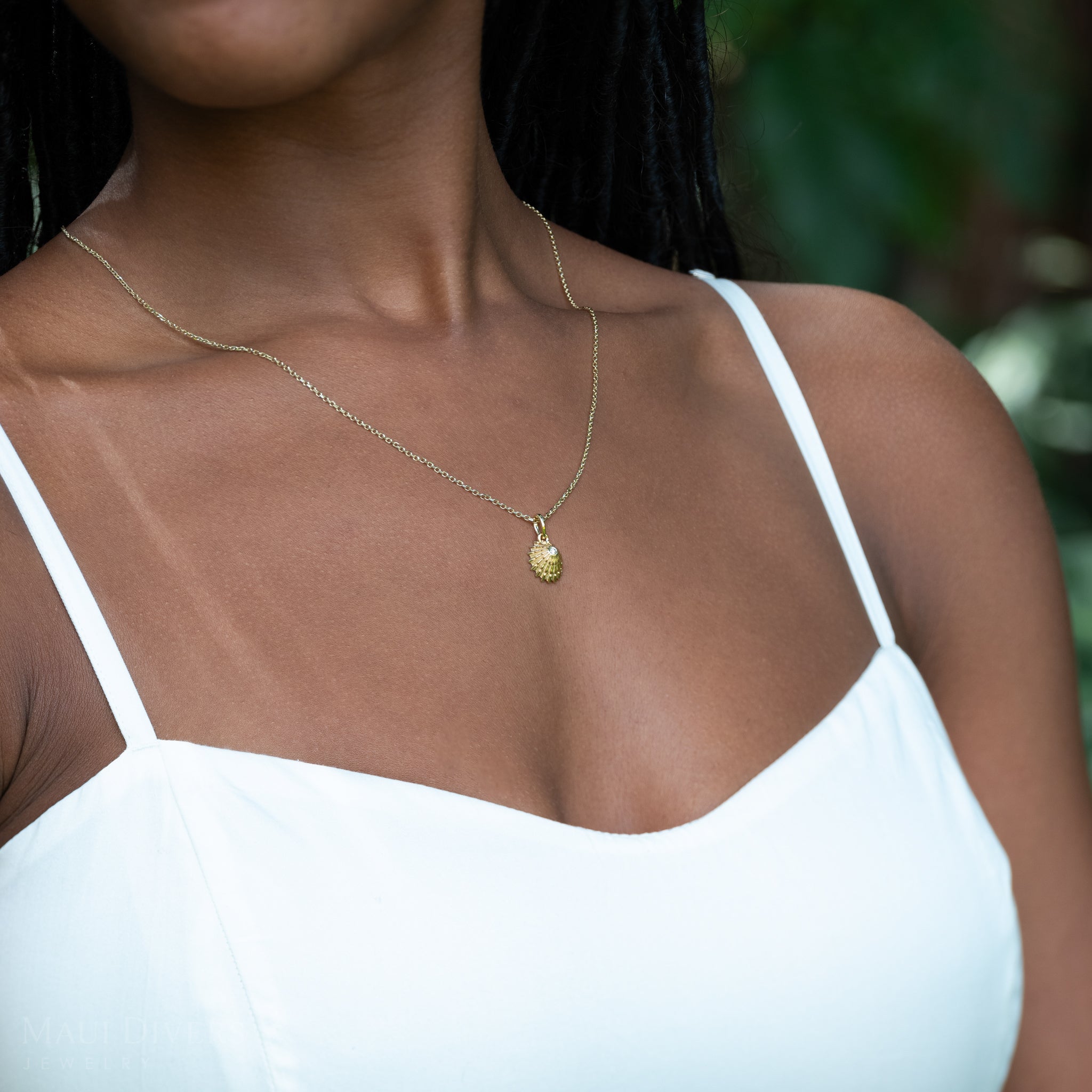 ダイヤモンド・ゴールド・ペンダント - 12mm