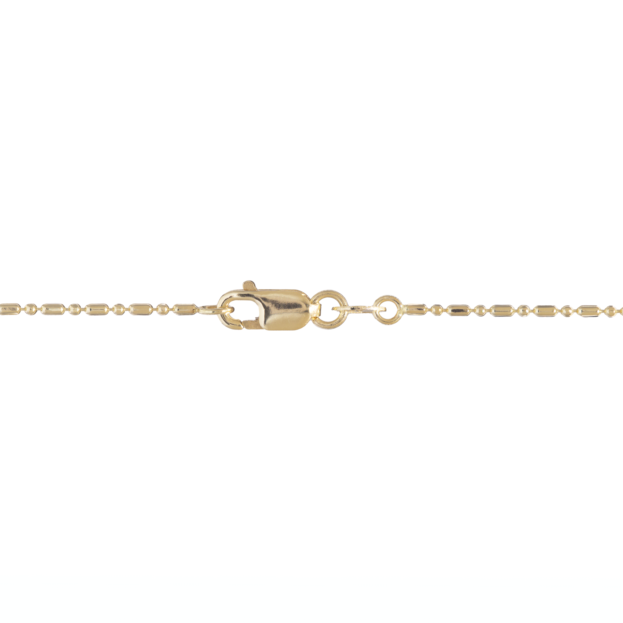 1.0mm Bar Ball Chain in Gold