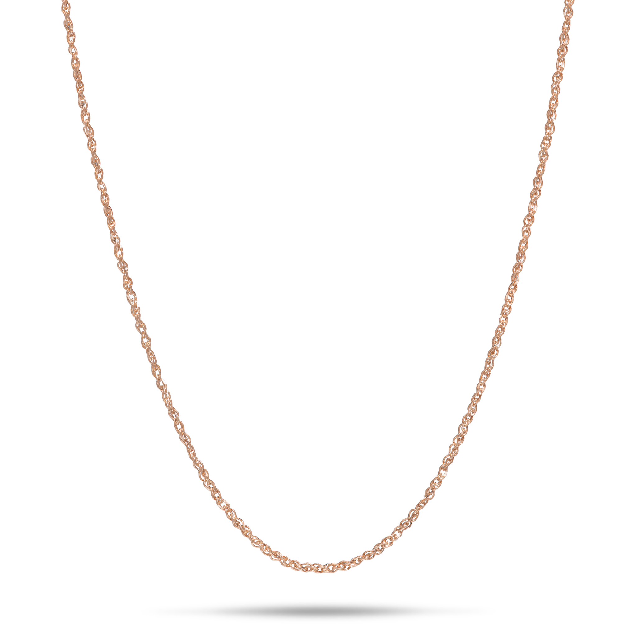 0.8mm ベビーロープチェーン ローズゴールド