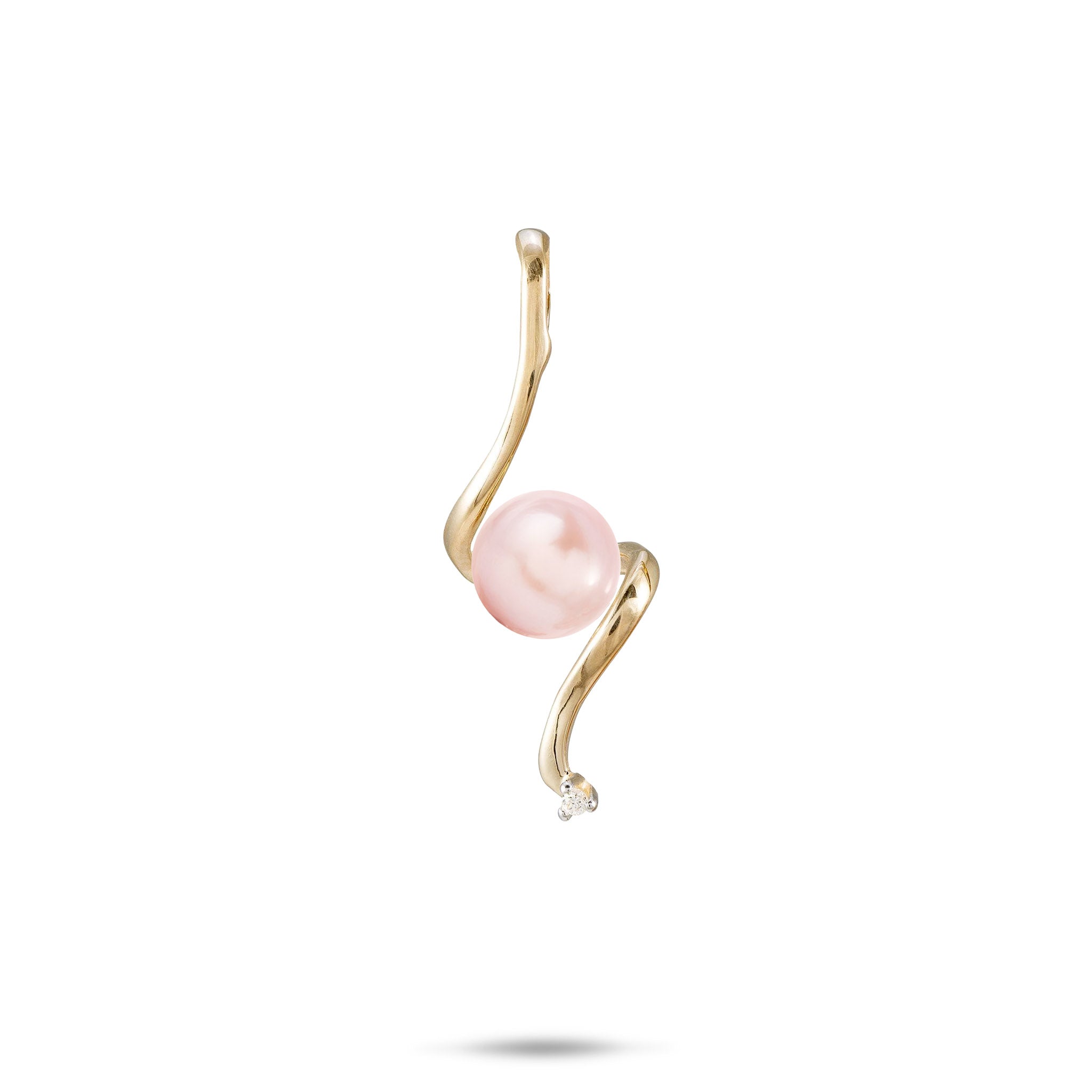 Pick A Pearl Waterfall Pendant in Gold with Diamond - 29mm