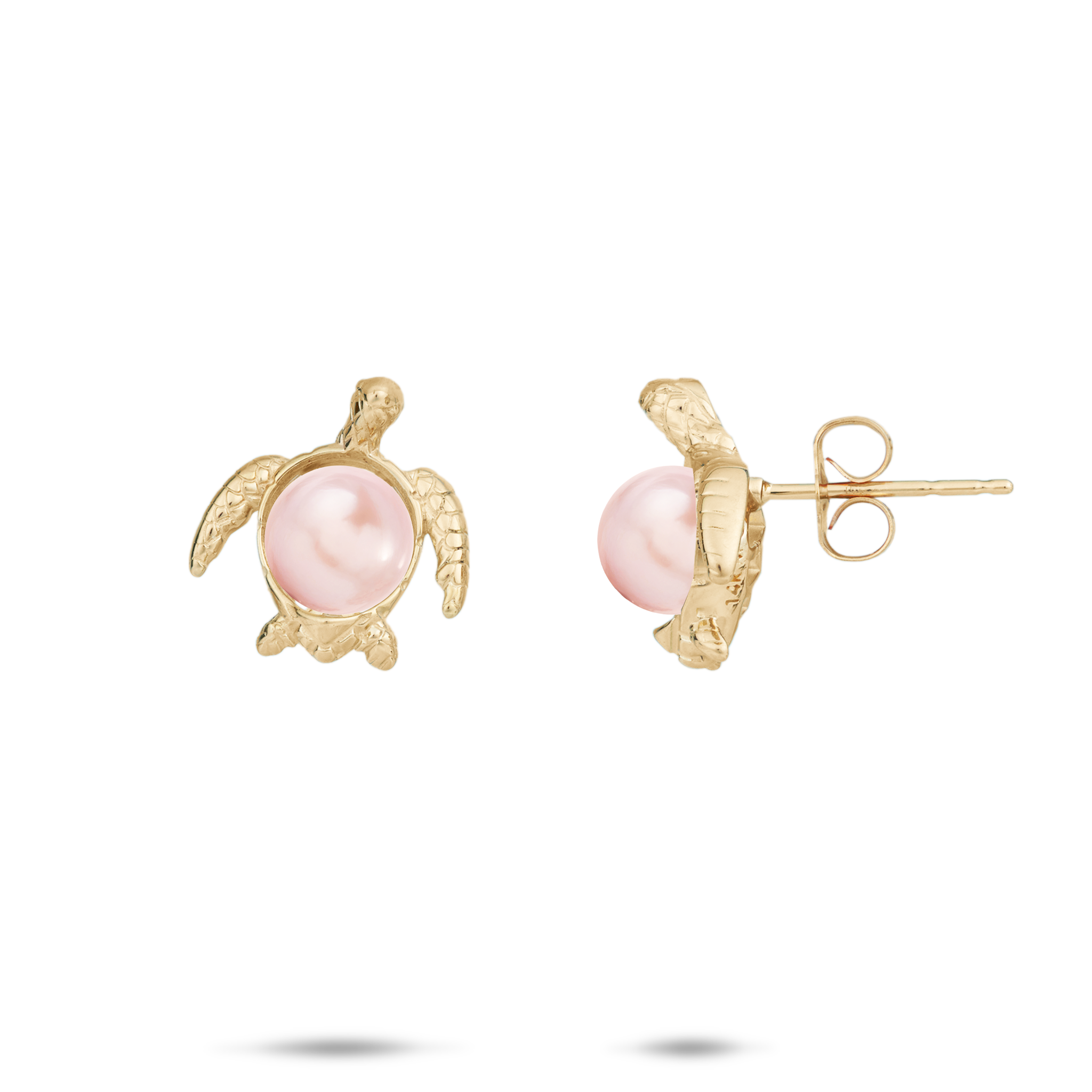 Pick A Pearl Honu Earrings in Gold - 13mm