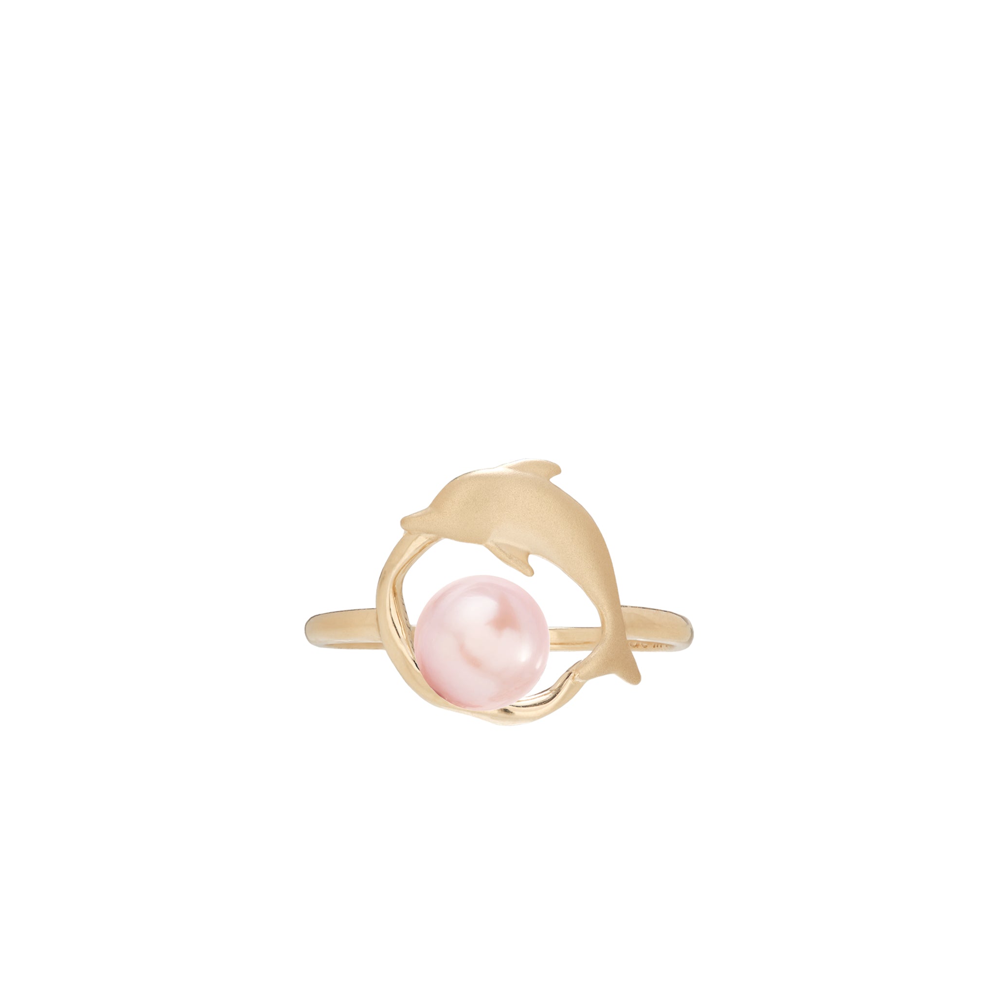 Pick A Pearl Bubble Dolphin Ring in Gold - 13mm