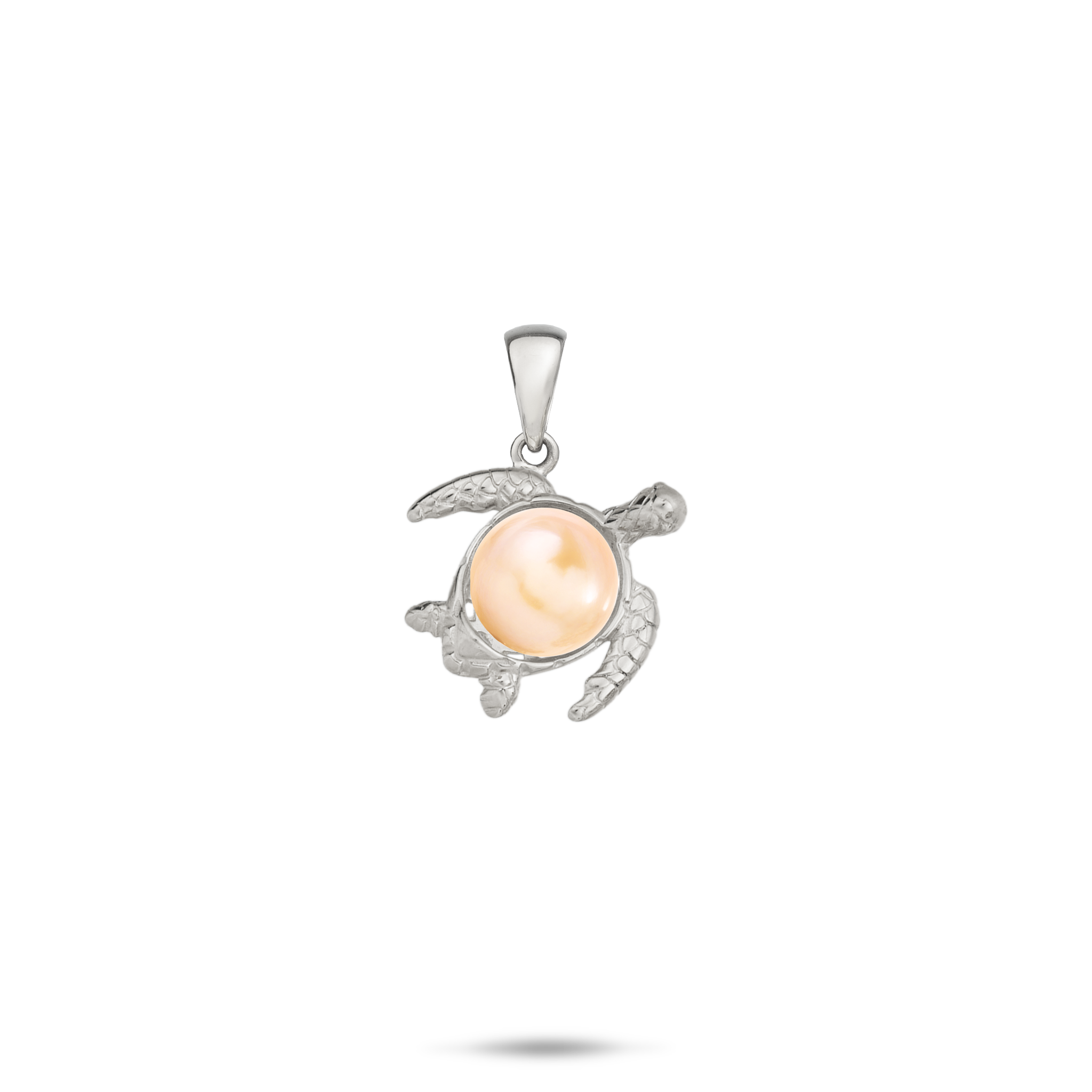 Pick A Pearl Honu Pendant in White Gold - 12mm
