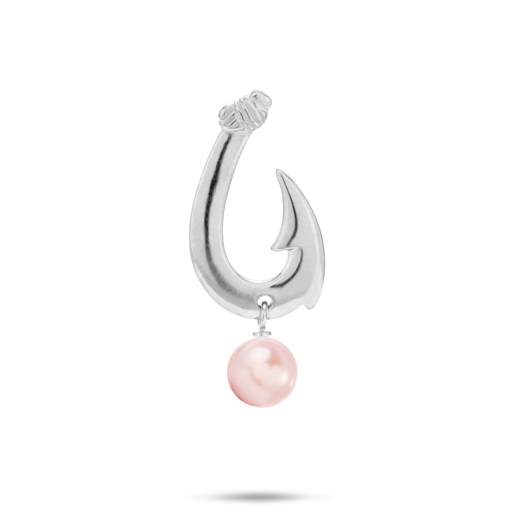 Pick A Pearl Fish Hook Pendant in Sterling Silver - 24mm