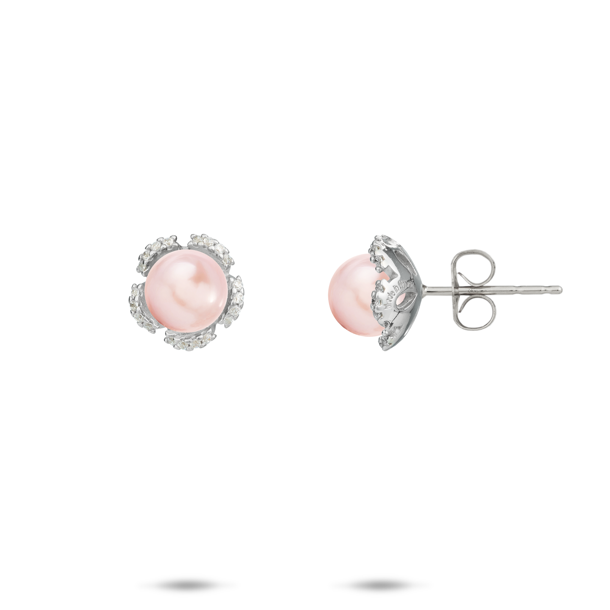 プルメリア ピアス CZ スターリングシルバー