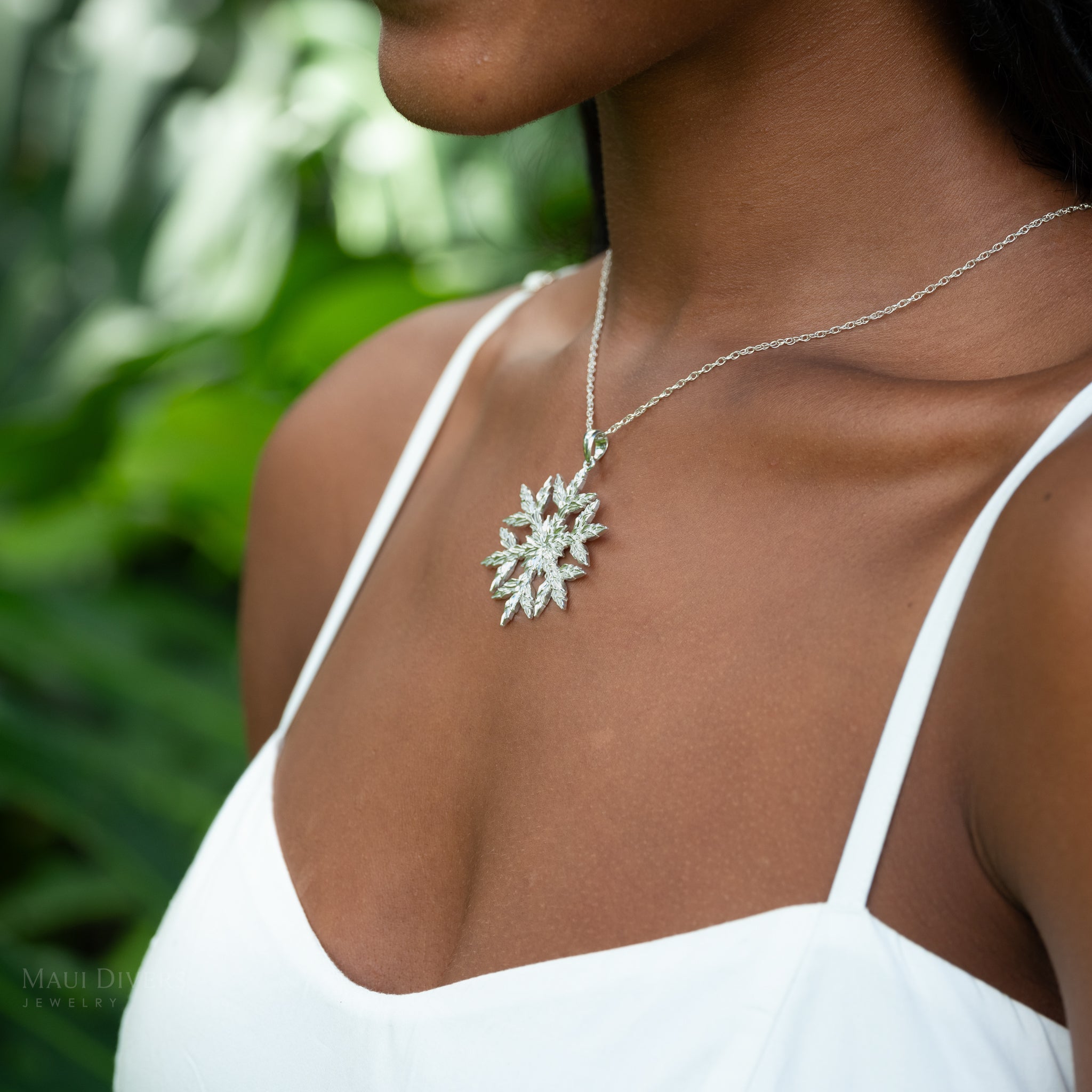 2025 Limited Edition Maile Hawaiian Snowflake Ornament in Sterling Silver - 42mm