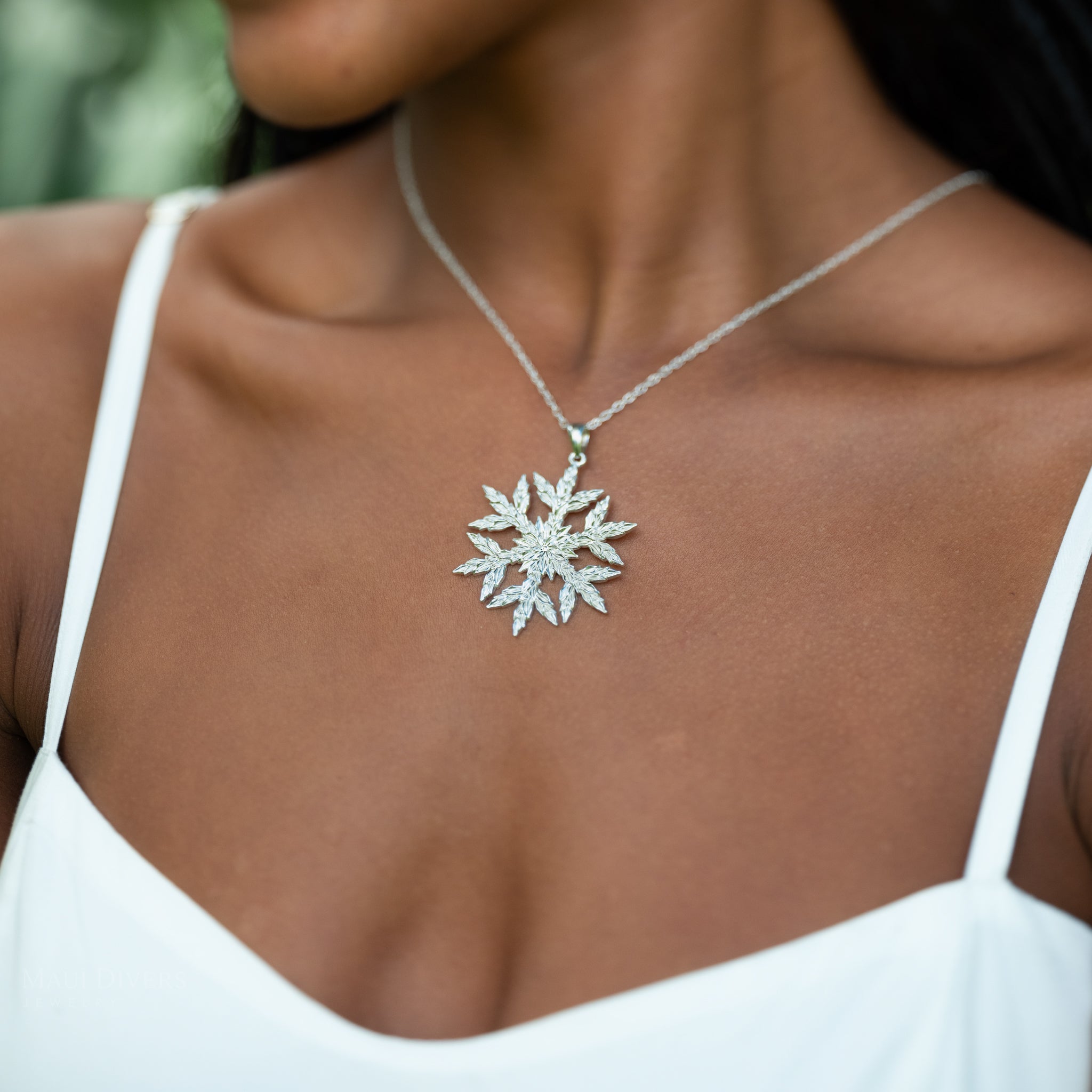 2025 Limited Edition Maile Hawaiian Snowflake Ornament in Sterling Silver - 42mm
